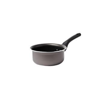 Open Kitchen 14cm Non-Stick Milk Pan – Small Black Saucepan with Pouring Spout